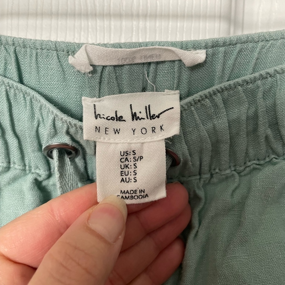 Nicole Miller straight leg linen pants - Picture 3 of 4